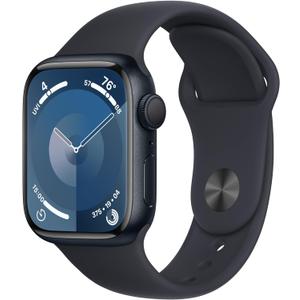 Apple Watch Series 9 GPS 41mm Midnight Aluminum Case with Midnight Sport Band - S/M (2023)