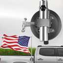 Flag Suction Cup for Car,Reusable Flag Pole Mount,No Drill Flag Holder Bracket with Strong Suction Force,Vacuum Suction Cup Mount Fit for RV,SUV,Pickup,Truck