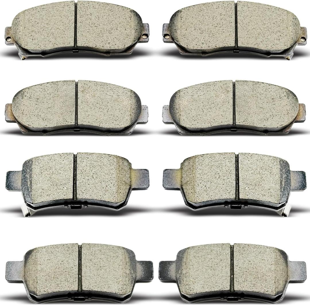 8 pcs Front Rear Ceramic Brake Pads Kit Fit For 2005 2006 2007 2008 2009 2010 Honda Odyssey(D1089 D1088)