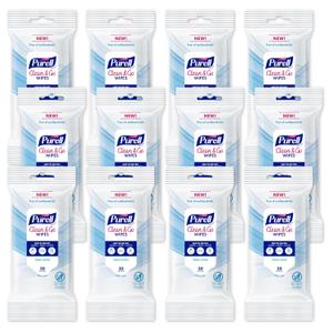 PURELL Clean & Go Cleaning Wipes, Skin and Surface, Fresh Scent, 20 Count Travel Pack (Pack of 12), 9269-12-CMR