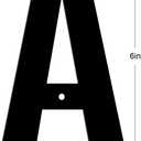 3 x 6" Aluminum House Letters, Black Metal Address Door Letters, Metal House Address Letter for Outside, Modern Apartment Street Mailbox Letter (A)