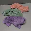 Reginary 3 Pieces Dog Pajamas Puppy Clothes Winter Coats Elastic Pajamas for Puppy Fluffy Jumpsuit Fleece Sweater for 4 Legs Dog Bodysuit(X-Small,Pink, Purple, Green)