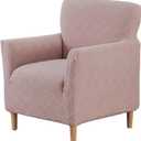 Armchair Covers 1 Piece Stretch Chair Covers with Arms Accent Banquet Chair Cover Jacquard Chair Slipcovers for Living Room Office Reception (Pink, 1PC)