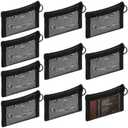 Frienda 10 Pcs Small Mesh Bags with Zipper Mini Zipper Mesh Bags Nylon Cosmetic Coin Purse Pouches Portable Reusable Storage Pouch with Keychain for Women Home Travel(3 x 4 Inch,Black)