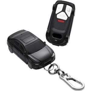 for Audi A3 A4 A6 Q5 Q7 TT TTS SQ5 R8 S5 Smart Remote Key Key Fob Cover - Black