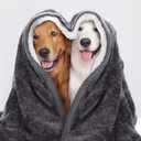 Nobleza Waterproof Dog Blanket Reversible Super Soft Warm Fluffy Sherpa Fleece Pet Blanket Pee Urine Proof Washable Couch Protector for Small Medium Dogs & Cats 32  40 Grey