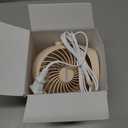 Gaiatop Desk Fan, 5-Inch Portable Electric Table Desktop Air Circulator Fans, Small but Powerful with 3 Speed 360 Adjustable Tilt for Cooling Home Dorm Office Bedroom Bathroom Kitchen, Beige