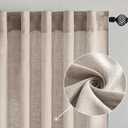 MIULEE Natural Linen Curtains 84 Inch Length 2 Panels for Bedroom Living Room, Soft Linen Textured Window Drapes Semi Sheer Light Filtering Back Tab Rod Pocket Farmhouse Modern Burlap Look Decor