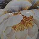 AOZEMI Floral Wall Decorations White Pictures Flowers Wall Art Modern Canvas Plant Gold Wall Decor for Living Room Bedroom Big Artwork 28.5"x 58"