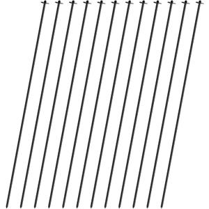 72 Inch Garden Stake Netting Support, Black Heavy Duty Powder Coated Steel Frame for Garden Fencing, Plant & Crop Protection from Wildlife (6 Sets)