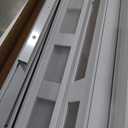 DIYHD 36X80in Glass Accordion Door with Latch&Handle, Double-Layer Thickened PVC Folding Interior Door with Frosted Acrylic - Blocks Views, Lets Light In, Easy Install for Closet, Utility&Room Divider