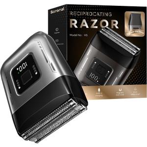 Professional Foil Shaver for Men: Cordless Electric Razor with High-Speed Dual Blades, Rechargeable USB-C, IPX6 Waterproof & Travel-Friendly/Home Use 1124 LJH