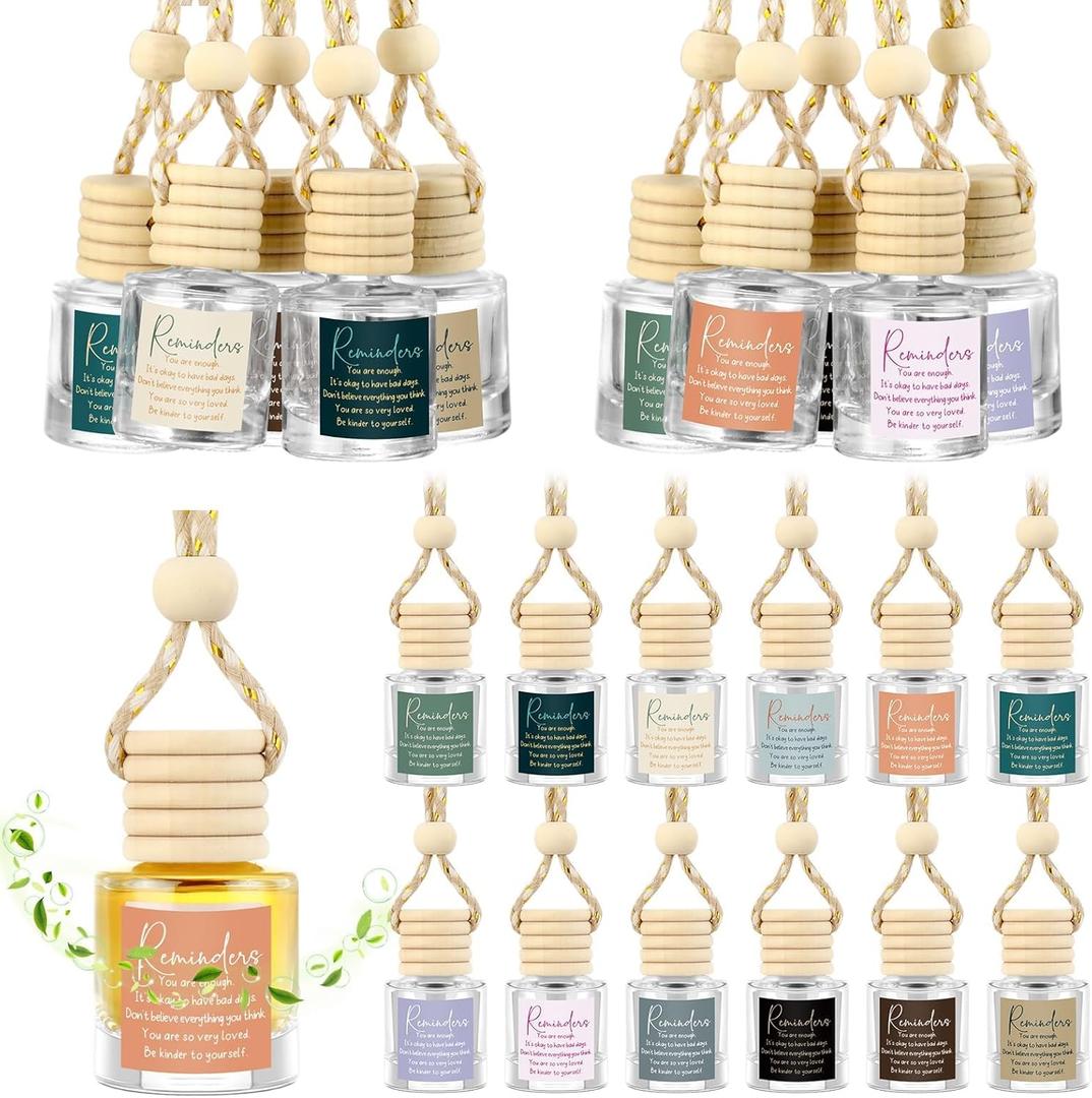 12 Pcs Employee Appreciation Gifts Bulk Car Air Freshener Diffuser Essential Oil Diffuser Office Gifts for Coworkers Staff Thank You Inspirational Teachers