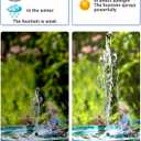 Biling Solar Water Fountain for Bird Bath, 3.5W Solar Water Pump Outdoor with 10ft Cable, 4ft Tubing, Solar Pond Pump for BirdBath, Garden Small Ponds (Need Direct Sunlight)