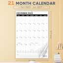 Wall Calendar 2025-2026, 21 Months Calendar Runs from October 2025 to June 2027 - Large 22.75" x 15.5" Vertical Monthly Calendar for Office, Home, or School, Black