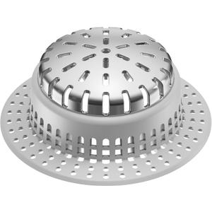 Drain Hair Catcher, Upgraded Drain Catcher with Silicone Designed for Regular Drains, Catch Hair Easily Without Slowing Drainage, Prevent Clogging Plug Hole Hair Catcher (Top Small)