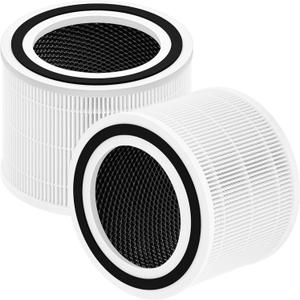 Core 300 Replacement Filter for Levoit Air Purifier Core 300-rf Core 300s, 3-in-1 Pre, H13 True HEPA, Activated Carbon Filtration System, Pack of 2 (White)
