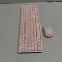 Logitech MK270 Wireless Keyboard and Mouse Combo for Windows, 2.4 GHz, 8 Multimedia Keys, PC, Laptop, Wireless Keyboard Compact Mouse Combo - Rose (1 Pack)