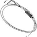 Extended Length 42" Throttle Cable & Idle Cable Kit Replacement for Harley Sportster XL 883 1200 Dyna Softail (2010-2023), Stainless Steel Chrome Plated, Compatible with OEM 56579-02A