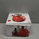 Le Creuset Enamel On Steel Whistling Tea Kettle with Metal Finishes, 1.7 qt., Cerise