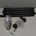 ZMTECH Flag Pole - Upgraded Bracket, 6 FT Stainless Steel Flag Poles for Outside House, Residential or Commerical, Tangle Free Flag Pole Kit for American Flag (Without Flag, Black)