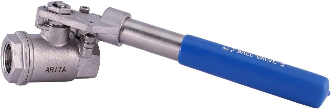 ARITA Spring Return "Deadman" Handle Ball Valve 3/4", Stainless Steel 304 Full Port 1500PSI for Water, Oil & Gas, Female NPT
