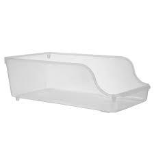 Plastic Refridgerator Storage Bin Dispenser Fridge Organizer Pull Out Container Drawer 4 Pack