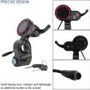 Electric Scooter LCD Display for H5 E-Scooter Thumb Throttle Speedometer, E-Bike Thumb Throttle Controller with LCD Display Panel Cycling Monitor Scooter Controller