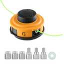 Replacement Trimmer Head,Weedeater Heads,String Trimmer Head Compatible With Echo,Ego,Stihl,Ryobi, Bump-Feed,Durability And Tangle-Free,Left-Hand Thread Shafts( Counter-Clockwise)Only,(Yellow)