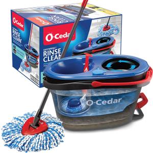 O-Cedar RinseClean Spin Mop & System | Clean with Water | Removes 99% of Bacteria