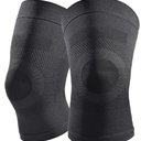 Knee Compression Sleeves, 1 Pair, Can Be Worn Under Pants, 20-30mmHg Strong Support Knee Brace for Unisex, Knee Support for Meniscus Tear, Arthritis, Pain Relief, Injury Recovery, Daily Wear, Black M