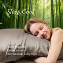 King Pillow Cases, Derived from Bamboo Viscose, Cooling Pillowcases, Breathable & Wicking Pillow Covers for Hot Sleepers, Envelope Closure, Taupe, 2 Pack, 20x40IN