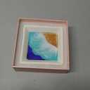 Nefelibata Ocean Jewelry Tray Beach Dish Ceramic Resin Trinket Dish Jewellery Plate Engagement Wedding Ring Holder Necklace Ear Ring Storage Ocean Art Gift for Women Christmas Housewarming Present