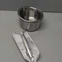 1 Quart Triple Stainless Steel Saucepan with Lid, Ramen Pot with Clear Glass Cover, Small Sauce Pan for Cooking Oatmeal, Induction-Ready, Dishwasher-Safe, Suitable for All Stoves