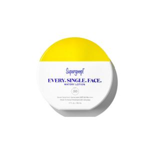 Supergoop! Every. Single. Face. Watery Lotion - 1.7 fl oz - Broad Spectrum SPF 50 PA++++ Sunscreen Lotion - Water & Sweat Resistant - All Skin Types