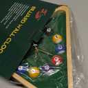 Yuanhe Billiards Pool Ball Clock - 14Inch Triangle Pool Table Cool Wall Clock with Solid Wood Frame,Great for Billiards Room,Pool Room,Game Room,Bar