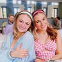 4 x WantGor Satin Headbands for Women, 1.2 Inch Wide Solid Hair Bands Plain Hairband Holiday Head Band Hair Accessories for Crafts DIY (Rose Red)