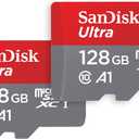 SanDisk 128GB (2-Pack) Ultra microSDXC UHS-I Memory Card (2x128GB) with Adapter - SDSQUAB-128G-GN6MT [New Version]