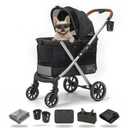 Pet Stroller for Large and Medium Dogs, One-Hand Foldable