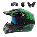 Youth & Adult ATV Off-Road Motorcycle Full Face Hel-Met Cool Dirt Bike BMX Moped Mountain Bike Racing Hel-Met for Men Women (Large)