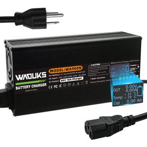 84V 10A Li-ion Battery Charger with Output 3Pin C13 Connector Used for 20S 72V Lithium Battery Charger Cooling Fan Black Aluminum Case