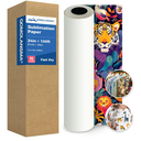 Dye Sublimation Paper Roll 24 in x 100 ft Fast Dry Dye Sublimation Paper for SureColor F170 F570 Dye-Sublimation Printer 95gsm, 2" Core
