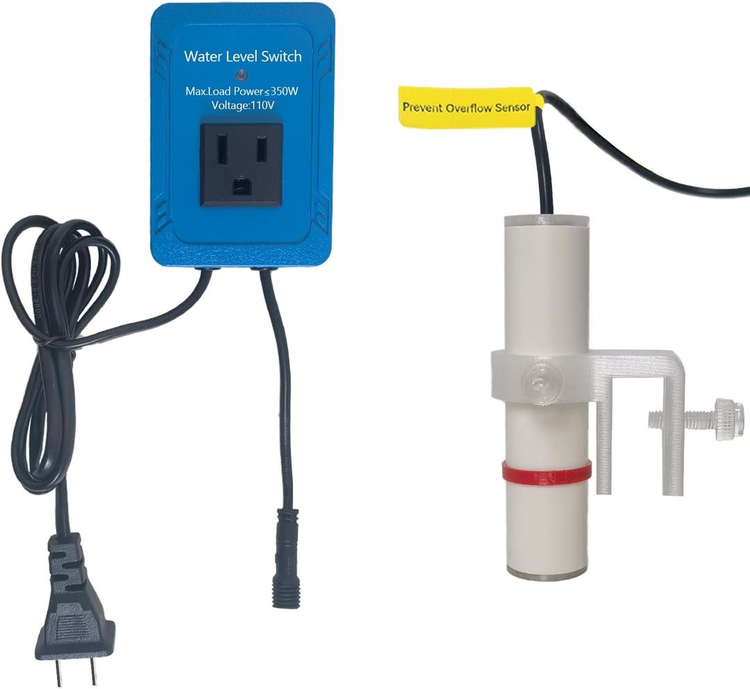 Aquarium Safety Switch For Auto Top Off System Failed,High Water Level Power-Off Switch,Saltwater Fish Tank Automatic Water Level Contrtoller,Pump Control,Prevent Water Overflow