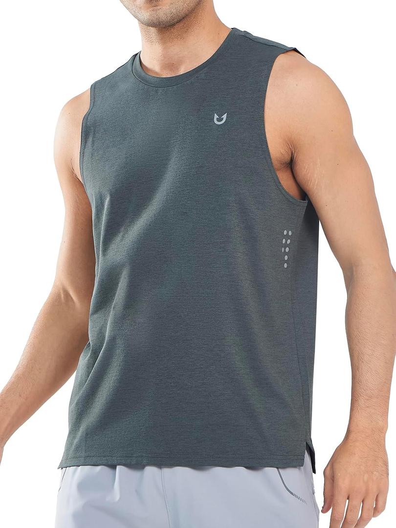 NORTHYARD Men's Workout Tank Tops Quick Dry Running Shirts Sleeveless Muscle Shirts Athletic Training Sports, Darkgrey, XL