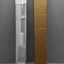 Aluminum Mini Blinds for Indoor Windows Cordless 1In No Holes 100% Privacy Protection L-Shaped Slats Room Darkening Horizontal Window Blinds for Office,Home, White, 23" W x 64" H