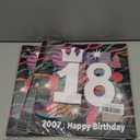 Pack Of 3 Gcardist 2025 18th Birthday Greeting Card, Jumbo 18 Years Old Birthday Gift Card,Memory Back In 2007（Envelope）