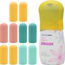 TRANOMOS Silicone Bottle Covers Travel Essentials for Women Men, Beach Vacation Essentials, Travel Size Toiletries Accessories, Cruise Ship Essentials 2026, Must Haves, Leak Proofing (10 Pack)