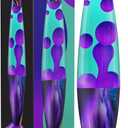 JAMBO 16" Beautiful Lamp- Teal with Purple Wax- Relaxing Liquid Light, Night Light Nightlight, Retro Home Decor Light, Living Room Office Bedroom Lamp for Adults Teens Kids, Magma Motion (Indigo Marble)