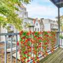 2 x 4PCS Fall Artificial Hanging Flowers Plants Decorations for Outdoor Faux Silk Daisy Mums Home Indoor Porch Patio Wall Balcony Yard Decor