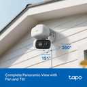 Tapo 3K 5MP Pan/Tilt Indoor/Outdoor Security Camera, Free Person/Vehicle/Baby Cry Detect & 360 Motion Track, Color Night, SD/Cloud, Wrks w/Alexa & Google Home, 2.4 GHz WiFi, HybridCam 360